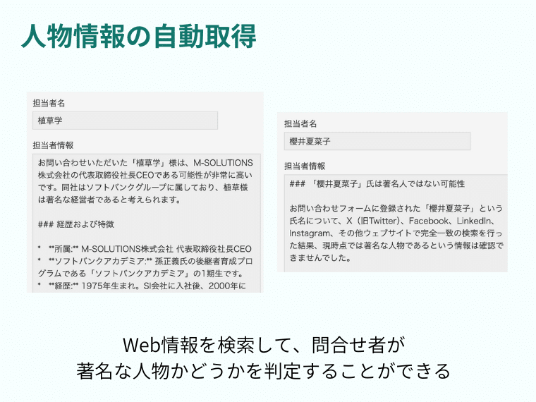 人物情報の自動取得